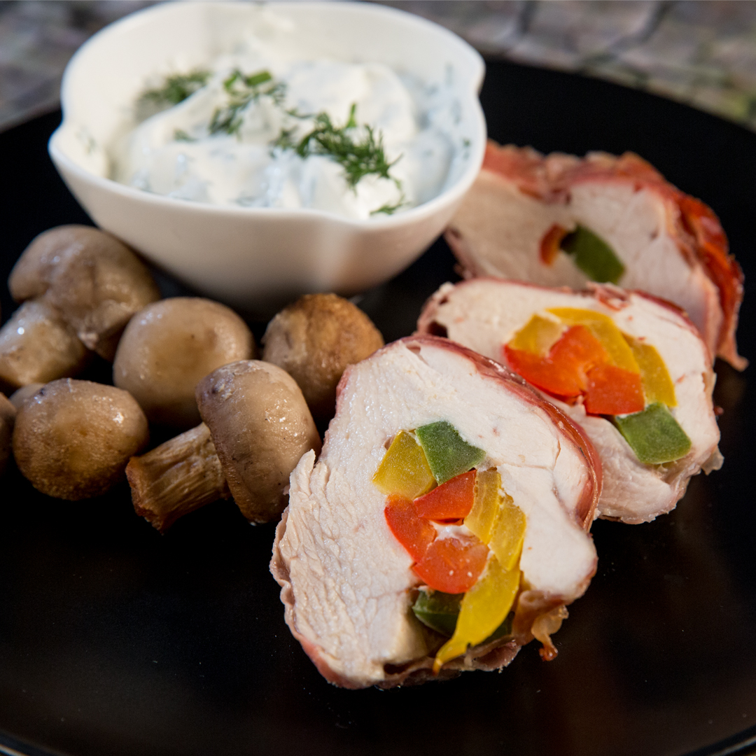 ProsciuttoWrapped Chicken with Creamy White Sauce So Delicious