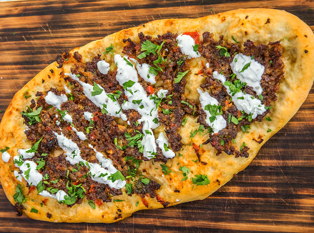 Lahmajoun with Yogurt Topping So Delicious