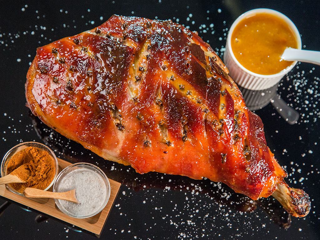 Roasted Pork Leg with Apricot Glaze So Delicious